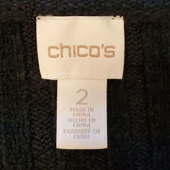 Chico's Zip Up Sweater Size 2 - Picture 2 of 6